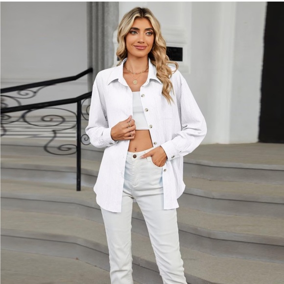 Bellcoco Woman’s button down collared shirt-white. Selling 2 for the price of 1 - Picture 6 of 9